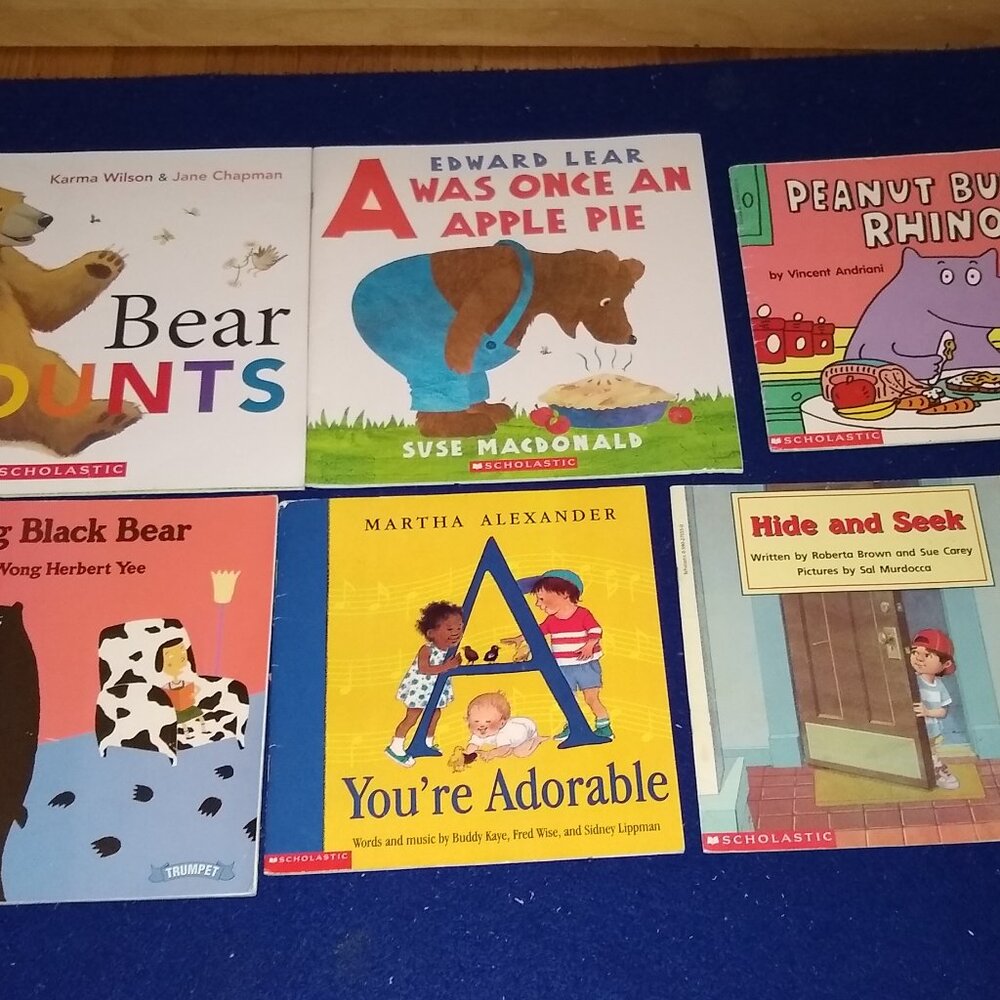 Hide & Seek + A is Adorable + Big Black Bear + Bear Counts, A was once apple pie